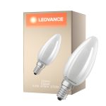 Ledvance LED Classic E14 Kerte Filament Matt 2.2W 470lm - 827 Ekstra Varm Hvid | Erstatter 40W