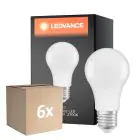 Fordelspakke 6x Ledvance Classic LED E27 Pære matt 10W 1055lm - 827 ekstra varm hvid | dæmpbar - erstatter 75W
